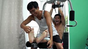 ”Ticklish Gym Buddy”