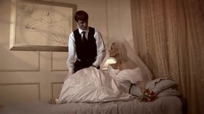 Sultry bride requires consummation on her wedding night, husband has an idea
