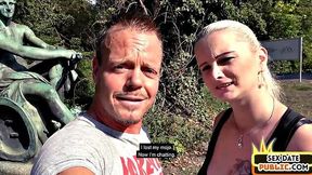 busty babe fucked by stranger outdoor