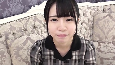 18-year-old Japanese black-haired beauty. Slender, big breasts, threesome, amateur blowjob and creampie sex. Asian, hentai,