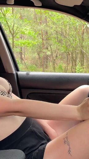 Forest Cranking Frustration Turns Into Horny Breakdown and Rough BJ Rescue
