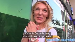 Amateur She gets spit-roasted outdoors to get reality TV job