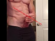 Self quarantine jerk off during COVID-19 Coronavirus Muscle stud
