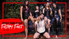 Nara, Vibora, Bimby and Thay: Filthy Feet, Spit and Ashes for a Pig Slave (EN-sub)
