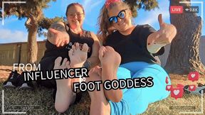 From Influencer to Foot Goddess: MiLF Domme OctoGoddess Converts Fitness Social Media Star Sara to Dirty Foot Domination, Goddess Worship and Female Supremacy Captioned Version