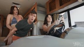 Hitcher Girl Loves Married Ass - T-girl hitckhiker Isabella Gomez ass fucking for a ride in RV