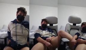 Masked Trans Masc Chair Dildo Fuck Legs Shake Cum Gushes Wild