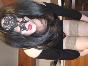 Naughty transmom caught stepson with her panties pov joi