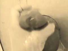 homemade gloryhole handjob with big cumshot