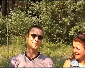 German redhead slut gets fucked at the train station