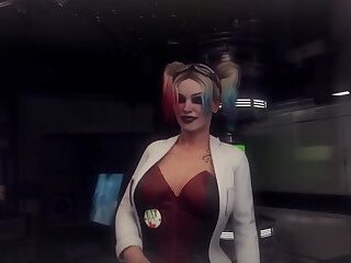 Harley Quinn animation parody with bondage and hardcore