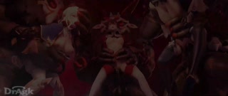 Eula Jean and Amber get a Hardcore sex session with Mitachurls - Genshin Impact - Extended 60FPS