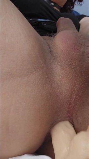 Gorgeous Trans GF Dildos Her Fat Ass and Cums for You - Ass to Mouth