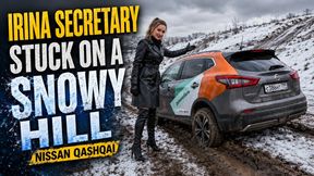 Domina Irina leather coat gloves boots high heels stuck in the mud 1080 full video 18 min