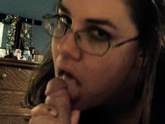 Big Beautiful Woman Gives Blowjob to Her Man