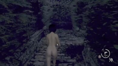 Resident Evil 4 Gooner Edition Big tits Brunette Asian babe destroyed gushing choked