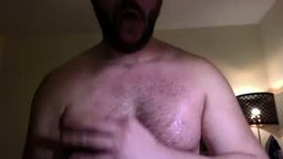 Chubby Hairy Guy Jerks Off