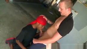 Black guys gives up deep sucking in his mouth