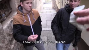 non-professional boyz get slammed by a stranger for cash