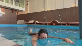 Achieving longer breath holds in an indoor warm water pool