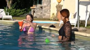 Bella and KittyCat are playing a Strip Catching Ball game