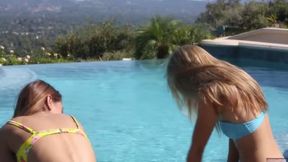 Ulma Jolie and Goldie pool fun