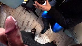 Smoking Blowjob, Cameltoe Tease & Double Cum on My Downjacket 331