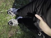 Risky jerk off in the forest - IkaSmokS