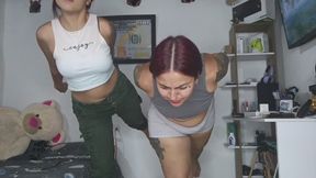 My girl invited her to a yoga class and she doesn't expect to see all my farts in every pose of the yoga class. She is surprised every time I fart out of my big ass