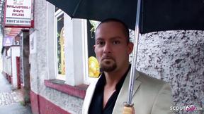 ”German STEPMOM In Leather Leggings Pickup & Fuck On Street”