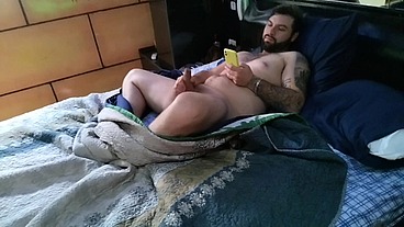 Mom surprises her stepson watching porn on his cell phone, they end up fucking hard