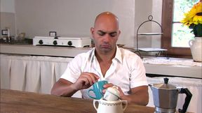 Hot and chic Nataly Von fucked in the kitchen