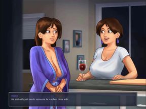 Summertime saga part 90 - touch stepmother in kitchen