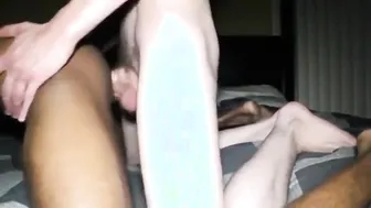 Hung White Twink Barebacks Black Jock in Amateur Interracial Fuck