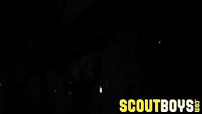 ScoutBoys Hot hung scout leader barebacks two smooth boys in forest