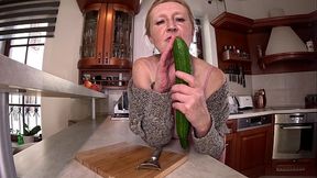 Kitchen fun with a cucumber
