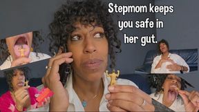 Stepmom keeps you safe in her gut VORE