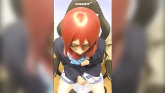 Asian Crossdresser Masturbating Solo on Webcam