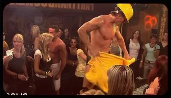 Blonde Waitress Leans In for a Sizzling Blowjob in a Busy Restaurant