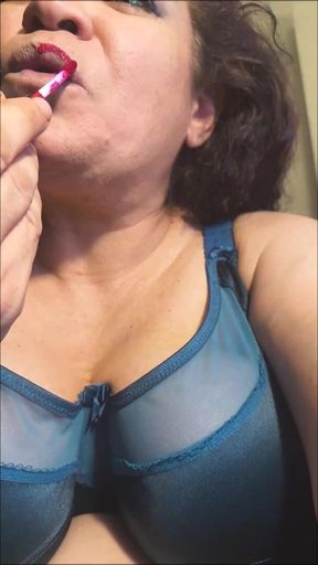 Slow Motion Red Lipstick