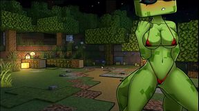 HornyCraft [ Parody Hentai game PornPlay ] Ep.41 Witch is testing potion to grow GIANT COCK !