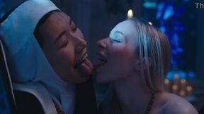 Japanese convent girls engage in steamy lesbian escapades
