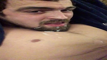 Blew my load all over my face