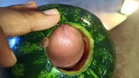 Come and Cum While You Watch Me Masturbate and Cum While Fucking This Watermelon