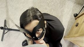 Naughty Teen Secretary Sucks Boss's Cock in the Office