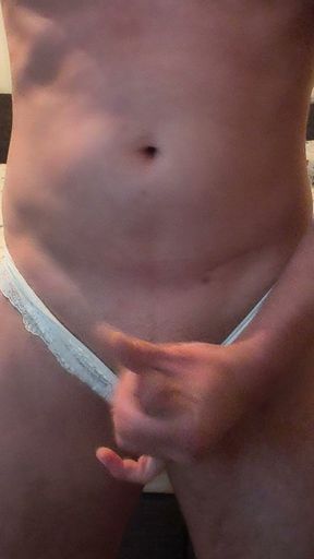 Cock in lace lingerie