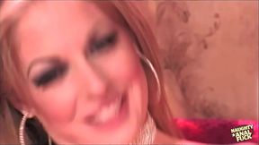 Haley Scott deepthroats a big dildo and takes an even bigger dick in her ass