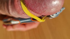 Vibro orgasm cumshot handsfree stimulation electro shaver