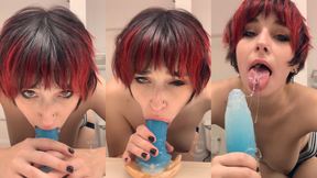 Spit Slut Throat-Fucks Fantasy Toy