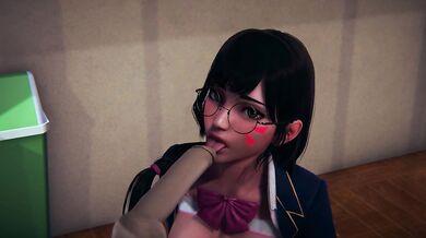 DVA licks cock and gets cum on face